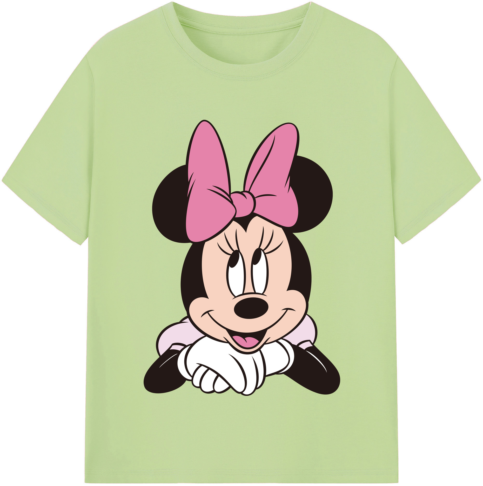（画像用） ミッキーマウス Mickey Mouse 綿100％半袖Tシャツ（フロントプリント）